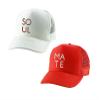 ALLNTRENDS Soulmate 2 Pcs Embroidered Trucker Hat for Couples (Red-White) view 1
