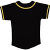 DIGITMON Kids Baseball Jersey Button Down Premium Hip Hop T Shirts Uniform Black Yellow for 4y Toddlers view 4