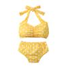 Baby Girl Bikini Kids Toddler Polka Dot Swimsuits Swimwear Beach Bathing Suit Bikinis Set Swimming (Yellow, 6-12 Months) view 1