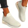 Ladmiple Sneakers For Women Black Sole Women's Slip on Sneakers Fashion Casual Athletic Gym Tennis Running Shoes Non Slip Comfort Breathable Platform Walking Shoes view 1