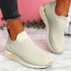 Ladmiple Sneakers For Women Black Sole Women's Slip on Sneakers Fashion Casual Athletic Gym Tennis Running Shoes Non Slip Comfort Breathable Platform Walking Shoes view 2