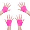 ALVOGIMOR 2 Pairs Fishnet Gloves,Mesh Fingerless Elastic Nylon Wrist Gloves for Women Girls 80's Theme Party Halloween Costume Accessories (Rose red) view 1