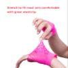ALVOGIMOR 2 Pairs Fishnet Gloves,Mesh Fingerless Elastic Nylon Wrist Gloves for Women Girls 80's Theme Party Halloween Costume Accessories (Rose red) view 4