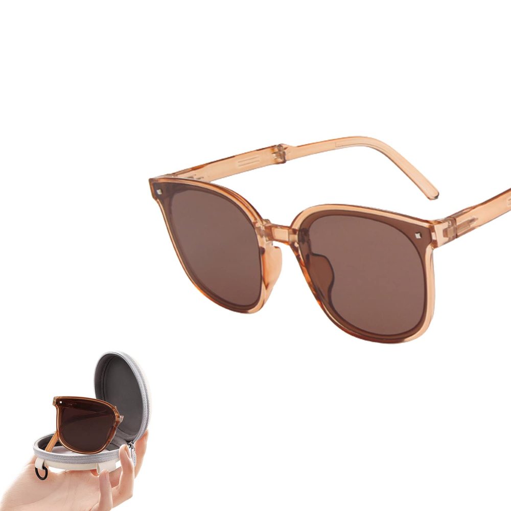 QQLADY UV Protection Sunglasses,Mini Folding Sunglasses,Fashion Pocket Cushion Folding Sunglasses (1PCS-H,XL)