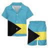Adugen Origei Children's Casual Beach Set Boys Hawaii Shirts And Short Sets Kids Summer Button Down Shirt Suit 7-8T view 4