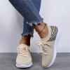 Ladmiple Women's Fashion Sneakers Leather Womens Slip On Walking Shoes Non Slip Running Shoes Breathable Lightweight Gym Sneakers Fashion Comfort Platform Tennis Shoes Khaki view 3