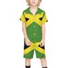 Adugen Origei Boy's 2 Piece Jamaican Flag Short Sleeve Shirt And Shorts Hawaii Suit Children's Beach Suit 3-4T view 2