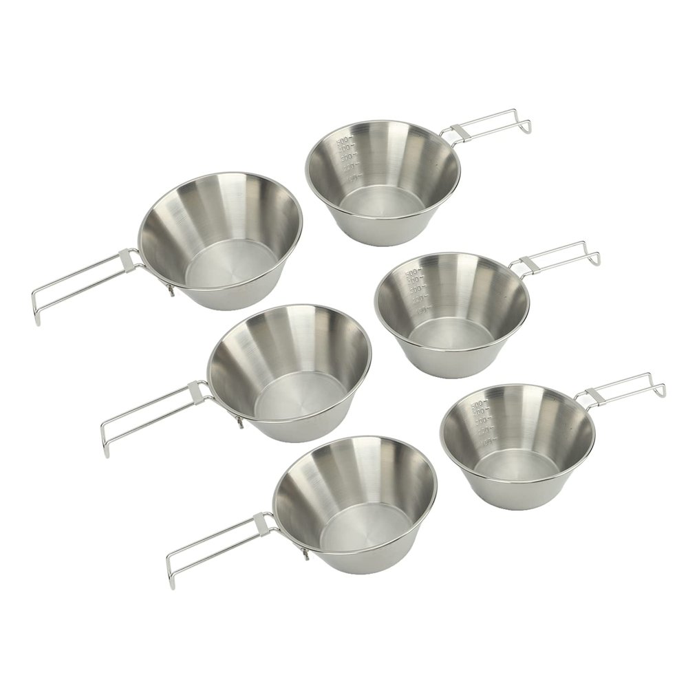 Zunate Camping Bowl with Handle, Stainless Steel Camping Cup, Hiking Soup Dish Bowl for Camping Backpacking Picnic (2)