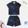 Adugen Origei Boy's 2 Piece 3D Crack Short Sleeve Shirt And Shorts Hawaii Suit Children's Beach Suit 3-4T view 3