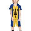 Adugen Origei Children's Casual Beach Set Boys Hawaii Shirts And Short Sets Kids Summer Button Down Shirt Suit 3-4T view 2