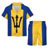 Adugen Origei Children's Casual Beach Set Boys Hawaii Shirts And Short Sets Kids Summer Button Down Shirt Suit 3-4T view 4