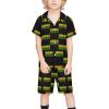 Adugen Origei Children's Casual Beach Set Boys Hawaii Shirts And Short Sets Kids Summer Button Down Shirt Suit 7-8T view 1