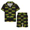 Adugen Origei Children's Casual Beach Set Boys Hawaii Shirts And Short Sets Kids Summer Button Down Shirt Suit 7-8T view 4