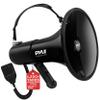 Pyle 100-Watt Square Megaphone Bullhorn, Lightweight and Portable Loudspeaker Horn with Aux (3.5mm) Input for MP3/Music, Automatic Siren, Whistle, MIC/Talk (Black), 1500 Square Yards Projection Range view 1