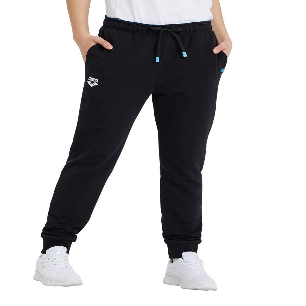 ARENA Unisex Team Pants Solid Sporty Fleece Joggers Regular Fit Workout Gym Training Active Bottoms for Men and Women, Black, 3X-Large