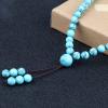 108 Natural Blue Agate Beads Bracelets and Necklaces Handmade Bracelets Malachite,Green Pine view 3