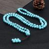108 Natural Blue Agate Beads Bracelets and Necklaces Handmade Bracelets Malachite,Green Pine view 4