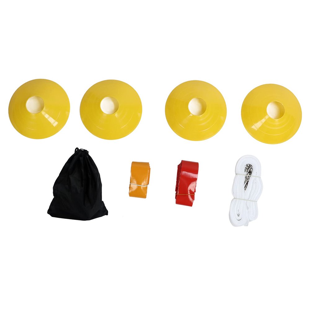 Luqeeg Flag Football Set, Includes 10 Belts, 30 Flags, 4 Cones and Storage Bag, Flag Football Set for Adults Kids and Youth, Great for Capture The Flag, Beach Fun, Pick Up Games (Red and Yellow)