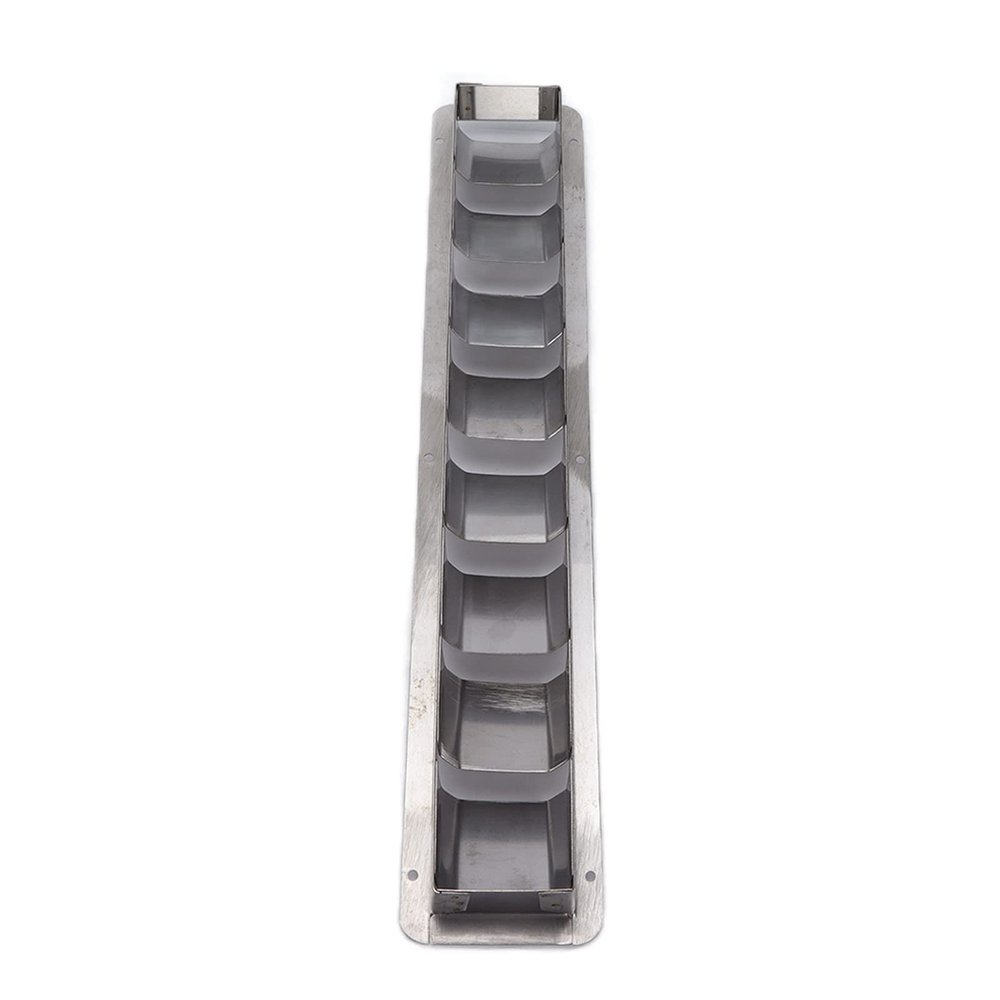 Boat Louver Vent Stainless Steel Marine Vent Grille Oblong Stainless Steel 8 Slots Grid Cover Boat Shutters Blind Louvre