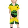Adugen Origei Children's Hawaii Summer Beach 2 Piece Jamaica Flag Shirts And Shorts 7-8T view 1