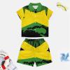 Adugen Origei Children's Hawaii Summer Beach 2 Piece Jamaica Flag Shirts And Shorts 7-8T view 3