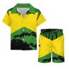 Adugen Origei Children's Hawaii Summer Beach 2 Piece Jamaica Flag Shirts And Shorts 7-8T view 4