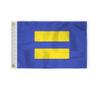 AGAS Equality Pride Boat Nautical Flag 12x18 Inch - Printed 200D Nylon - Brass Grommets Fade Proof Vivid Colors - Small Equality Pride flag for Bike Car view 1