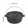 Camping Pot,Dutch Oven,Cast Iron Pre Seasoned Outdoor Cooking Pot Camping Cookware with Lid for Picnic Hiking BBQ view 3