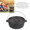 Camping Pot,Dutch Oven,Cast Iron Pre Seasoned Outdoor Cooking Pot Camping Cookware with Lid for Picnic Hiking BBQ view 4