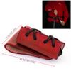 Armory Replicas  Genuine Leather Dagger Holster  Medieval Inspired Adjustable Small Weapon Sword Frog - Crimson Red w/Black Cord view 2