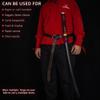 Armory Replicas  Genuine Leather Dagger Holster  Medieval Inspired Adjustable Small Weapon Sword Frog - Crimson Red w/Black Cord view 3