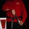 Armory Replicas  Genuine Leather Dagger Holster  Medieval Inspired Adjustable Small Weapon Sword Frog - Crimson Red w/Black Cord view 4