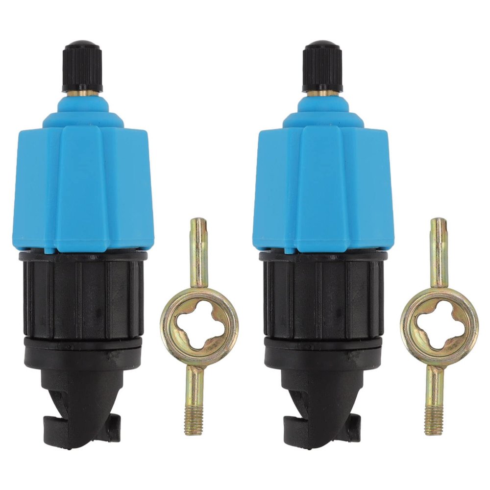 QANYEGN 2 Sets of Surfboard Air Vae Nozzles Paddleboard Pump Adapter Replacement to Inflate Your Surfboard Or Boat(Blue)