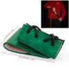 Armory Replicas Genuine Leather Dagger Holster Medieval Inspired Adjustable Small Weapon Sword Frog - Emerald Green w/Black Cord view 2