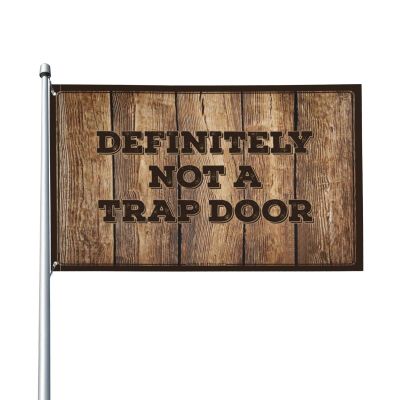 Funny Room Decor Definitely Not A Trap Door Flag Flag for Room Girls Camper Decorations for Inside (Size : 152X244CM)
