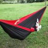 HUHJYUGE Outdoor Camping Hammock, Portable Ultralight Travel Hammocks, Breathable Nylon Parachute Hammock, with Tree Straps and Carabiners, for Hiking Backpacking (E) view 4