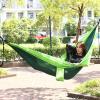 Camping Hammock, Super Lightweight Portable Parachute Hammock with Two Tree Straps, Single or Double Nylon Travel Tree Hammocks, for Camping Backpacking Hiking (A) view 2