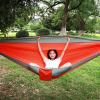 Camping Hammock, Super Lightweight Portable Parachute Hammock with Two Tree Straps, Single or Double Nylon Travel Tree Hammocks, for Camping Backpacking Hiking (A) view 3