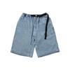 Men's Casual Retro Solid Colour Denim Shorts Loose Straight Jean Shorts Cotton Classic Short Pants with Pockets (Light Blue,Small) view 1