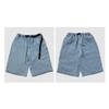 Men's Casual Retro Solid Colour Denim Shorts Loose Straight Jean Shorts Cotton Classic Short Pants with Pockets (Light Blue,Small) view 2