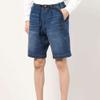 Men's Loose Straight Jean Shorts Cotton Stretchy Denim Shorts Dark Blue Classic Short Pants with Pockets (Dark Blue,Medium) view 3