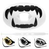 ZAKVOP Football Mouth Guard with Strap, Breathable MouthGuard for Youth and Adults, Teeth and Lip Protector (White Fangs) view 1