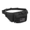 Outdoor multifunctional tactical waist pack for cycling, running, sports, waterproof storage, military fan camouflage invisible gun bag view 1