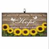 SEVENBABU Golf Towels for Golf Bags with Clip, Funny Microfiber Waffle Pattern Golf Towel, Rustic Wood Plank Blooming Sunflower Primitive Country Golf Accessories for Men and Women Gifts 24x16 inch view 1