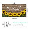 SEVENBABU Golf Towels for Golf Bags with Clip, Funny Microfiber Waffle Pattern Golf Towel, Rustic Wood Plank Blooming Sunflower Primitive Country Golf Accessories for Men and Women Gifts 24x16 inch view 3