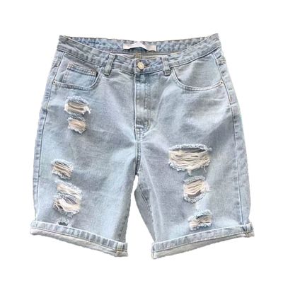 Men's Retro Straight Loose Denim Shorts Casual Slim Fit Jean Shorts Classic Summer Short Pants with Pockets (Light Blue2,XX-Large)