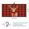 SEVENBABU Golf Towels for Golf Bags with Clip, Funny Microfiber Waffle Pattern Golf Towel, Christmas Reindeer Buffalo Check Plaid Pattern Golf Accessories for Men and Women Gifts 24x16 inch view 3