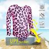 Alakuoti Long Sleeve One Piece Ruffle Swimsuit for Toddler Girls Baby Girl Rashguard Shirt with UPF 50+ Sun Protection (as1, Age, 5_Years, 6_Years, Pink Leopard) view 4