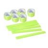 PATIKIL Reflective Bands, 12 Pcs High Visibility Reflective Arm Wrist Ankle Band Safety Reflector Strips for Night Running Cycling, Green Yellow view 1
