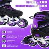 Inline Skates for Adults Men Women, Adjustable Aggressive Durable Roller Blades with Giant Wheels, High Performance Skates for Male Female Purple Size 6 7 8 9 view 4
